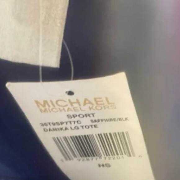 Michael Kors Danika Mesh Tote Sapphire/Black - Picture 9 of 11